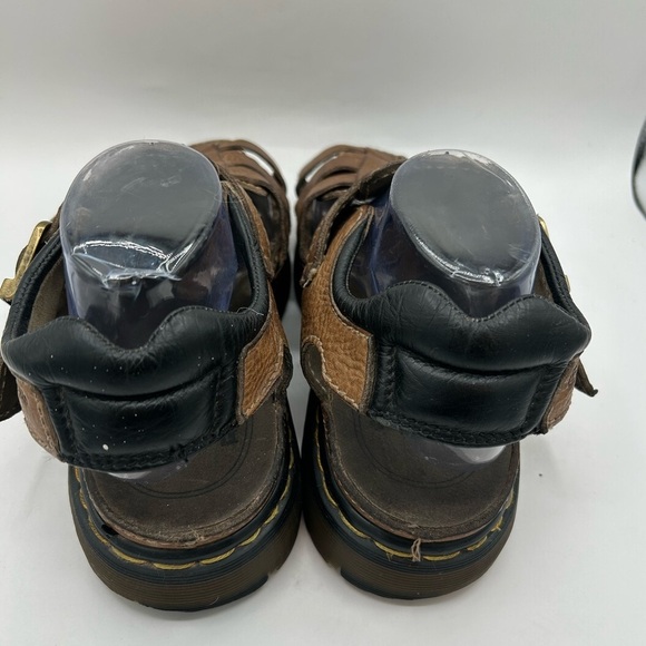 RARE DR MARTENS Sandals Mens Size 12 Brown Leather Fisherman Made In ENGLAND Y2K - Picture 9 of 13
